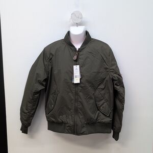 Spire by Galaxy Aviator Flight Men's Bomber Jacket Size Large Olive
